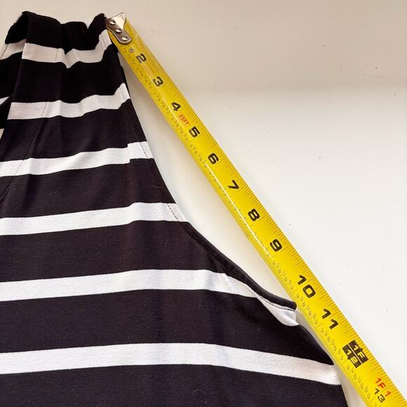 J.Jill Wearever Sz XL Black and White Striped V-Neck Tank Top Shell Relaxed Fit - Picture 6 of 11
